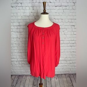 Banana Republic Coral Blouse Size L